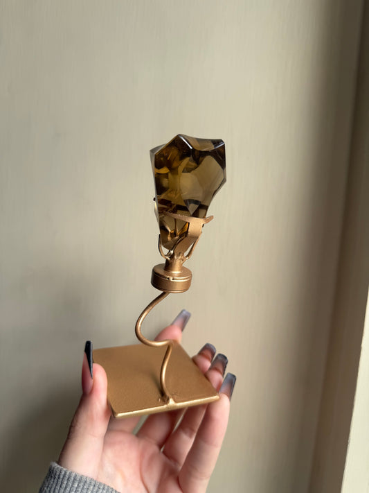 Natural citrine on spinning stand